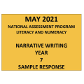 2021 ACARA NAPLAN Writing Sample Response Year 7